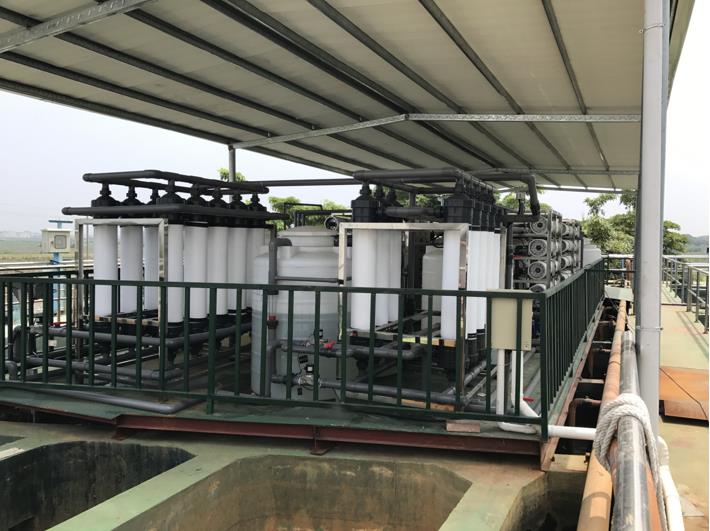 惠州五金電鍍廠1200T/D中水回用超濾系統(tǒng)